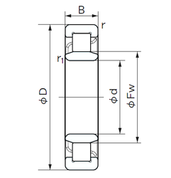 Подшипник NU 205 EG