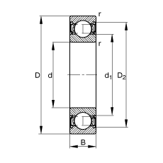 ПОДШИПНИК ШАРИКОВЫЙ РАДИАЛЬНЫЙ 6202-2RSR