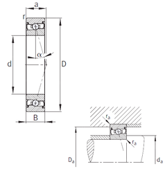 ПОДШИПНИК ШАРИКОВЫЙ РАДИАЛЬНО-УПОРНЫЙ HCS7002-C-T-P4S