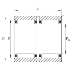 ПОДШИПНИК РОЛИКОВЫЙ ИГОЛЬЧАТЫЙ RNAO40X55X40-ZW-ASR1