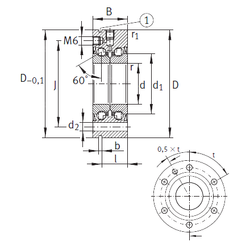 ПОДШИПНИК ШАРИКОВЫЙ УПОРНО-РАДИАЛЬНЫЙ ZKLF1560-2RS