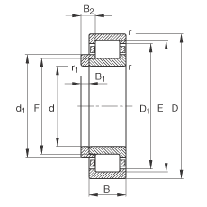 ПОДШИПНИК РОЛИКОВЫЙ РАДИАЛЬНЫЙ NJ412-M1 + HJ412