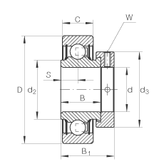 ПОДШИПНИК ШАРИКОВЫЙ ЗАКРЕПЛЯЕМЫЙ RAE12-NPP-FA106