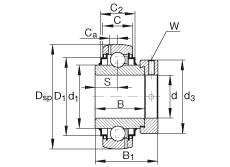 ПОДШИПНИК ШАРИКОВЫЙ ЗАКРЕПЛЯЕМЫЙ G1215-KRR-B-AS2/V