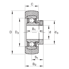 ПОДШИПНИК ШАРИКОВЫЙ ЗАКРЕПЛЯЕМЫЙ RCSMB15/65-FA106