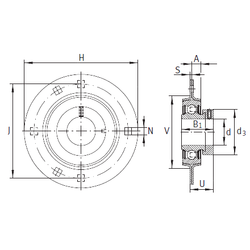 ПОДШИПНИКОВЫЙ УЗЕЛ ШАРИКОВЫЙ РАДИАЛЬНЫЙ RAY50